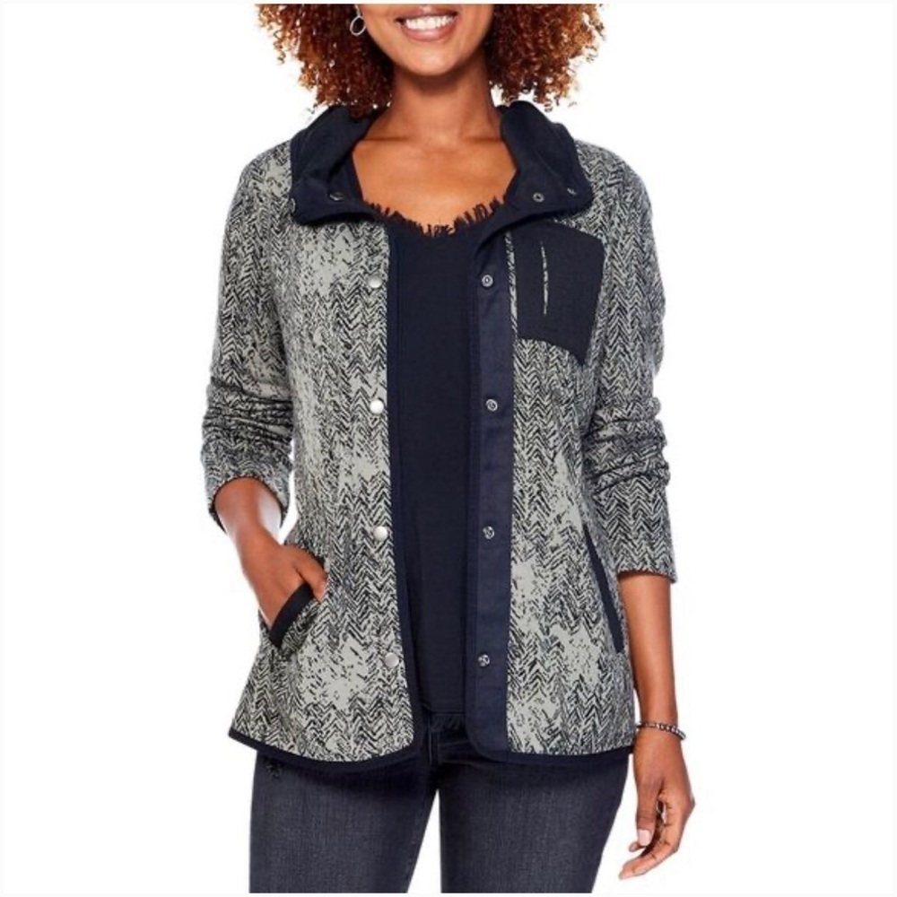 Nic+Zoe Womens Marbelous Weekend Jacket Size Small NWT